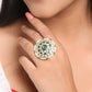 NVR Women's Traditional Kundan Meenakari Gold-Polished Ajustable Finger Ring | Swadesiicart