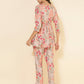 Janasya Women's Multicolor Moss Floral Printed Casual Flared Co-ords - Swadesiicart