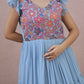 Jyoti Fashion Women's Grey Printed with Sequins Faux Georgette Anarkali Dress | Swadesiicart
