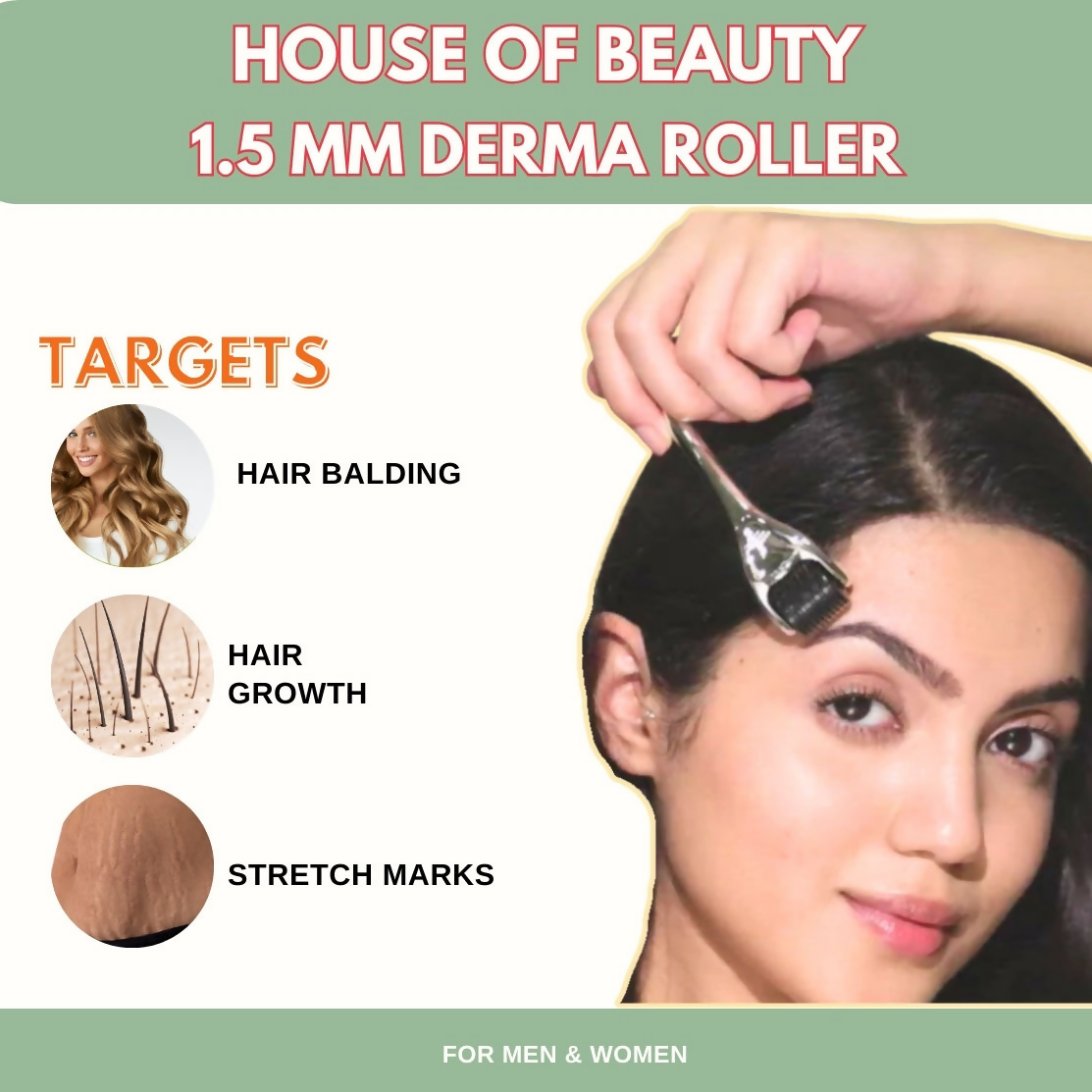 House of Beauty Derma Roller - Swadesiicart