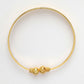 NVR Women's Set of 2 Gold-Polished Handcrafted Adjustable Bangles - Swadesiicart