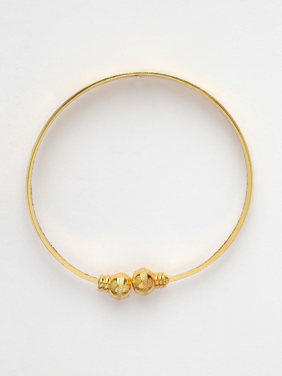 NVR Women's Set of 2 Gold-Polished Handcrafted Adjustable Bangles - Swadesiicart