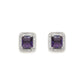 stone stud (purple) - Ruby Raang - Swadesiicart