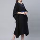 Ahalyaa Women Black Crepe Glitter Printed Kaftan Kurta | Swadesiicart