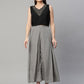 Ahalyaa Women Black Crepe Printed Top Palazzo Set | Swadesiicart