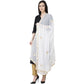 A R Silk Chiffon Gota Patti Fancy Dupatta White Color Dupatta or Chunni
