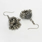 NVR Women's Silver-Toned German Silver Oxidised Dome Shaped Jhumka Earrings - Swadesiicart
