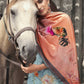 Jyoti Fashion Women's Sky Blue Velvet Floral Digital Printed Kurta with Trouser & Dupatta | Swadesiicart
