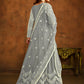 Grey All Over Embroidered Net Wedding Anarkali Suit - Emponline | Swadesiicart