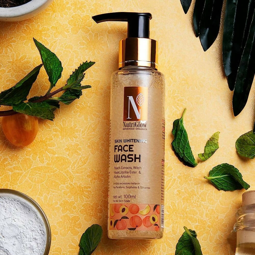 NutriGlow Advanced Organics Skin Whitening Face Wash - Swadesiicart