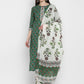 NOZ2TOZ Women's Block Print Green Kurta & Pant With Dupatta Set- (3pcs Set) - Swadesiicart
