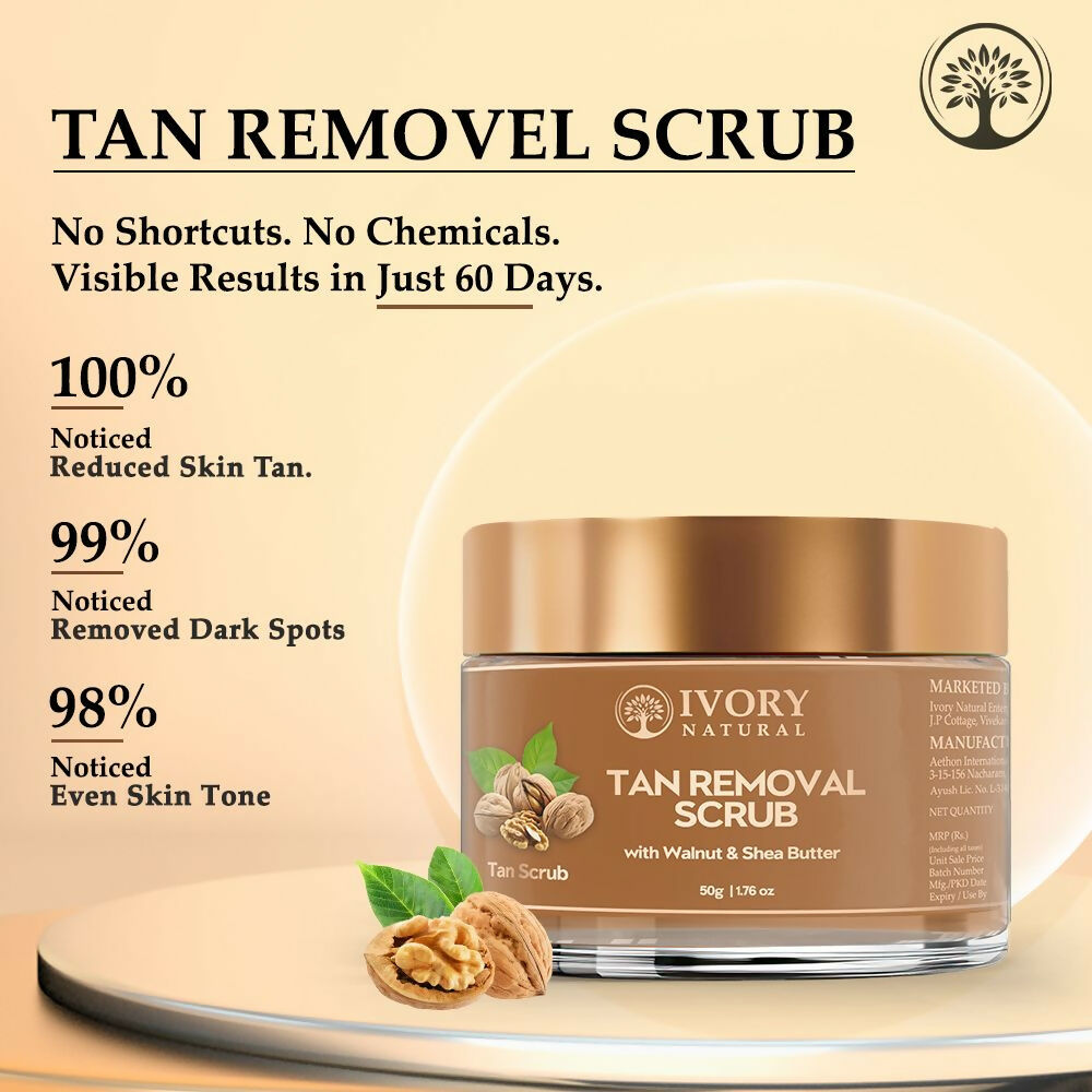 Ivory Natural Tan Scrub , Reduce Tan, Restores Radiant Skin Glow | Swadesiicart