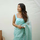 Vamsee Vijaysitara Sky Organza Saree - Swadesiicart