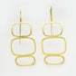 NVR Women Gold-Polished Contemporary Fish Hook Drop Earrings - Swadesiicart