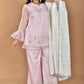 Morchari Women And Hand Embroidery Palazzo Set-Pink - Swadesiicart