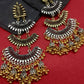 Mominos Fashion Beautiful Silver & Gold Earrings with Jhumkas Design - Swadesiicart