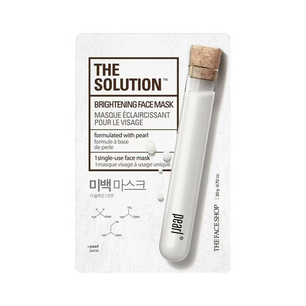 The Face Shop The Solution Brightening Pearl Face Mask - Korean Skincare | Swadesiicart