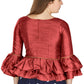 Aastha Fashion Women's Maroon Art Silk Bell Sleeves attire with Poly Cotton Lining Blouse