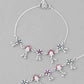 VOJ Set of 2 Silver Plated Designer Multi Color Anklet - Swadesiicart