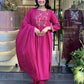 The52 Pink Women's Gorgeous Chanderi Fabric Embroidered Work Straight Kurta Pant and Dupatta Set - Swadesiicart