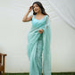 Vamsee Vijaysitara Sky Organza Saree - Swadesiicart