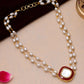 Ruby Raang Red Kundan & Pearl Choker | Swadesiicart