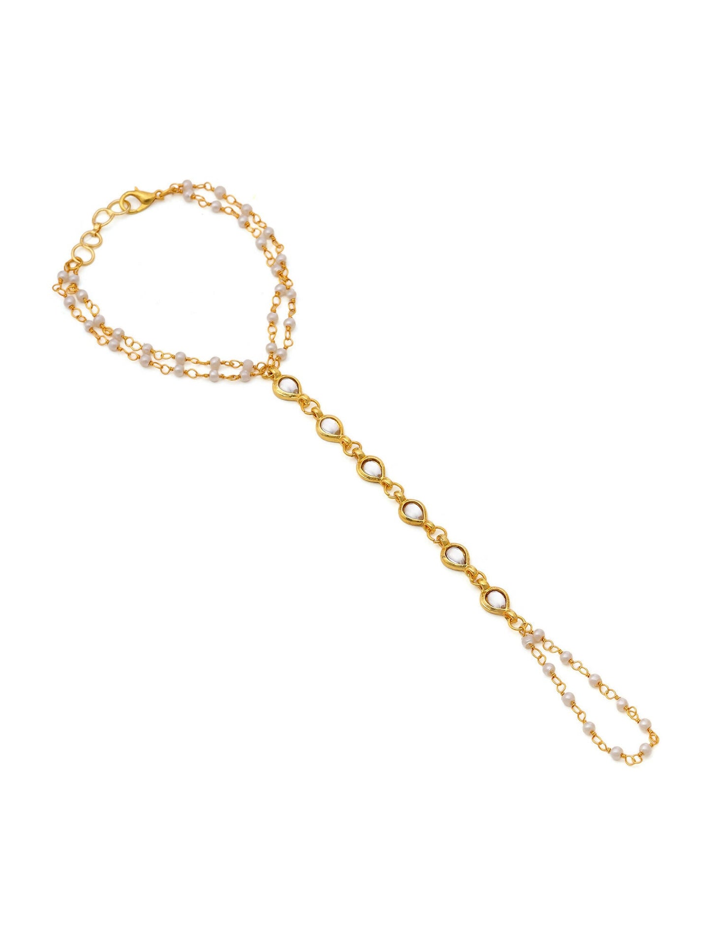 Ruby Raang Gold Kundan Haath Phool | Swadesiicart