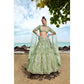 House of Panchhi Lime green Net Multi Sequins with heavy Zarkan embroidery Lehenga choli & Dupatta | Swadesiicart