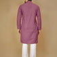 Anaita Purple Embroidered Rayon Straight Kurta
