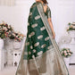 Aastha Fashion Green Soft Organza Silk Weaving Saree