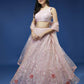 House of Panchhi Coral Net Sequinse Work Lehenga & Blouse, Dupatta | Swadesiicart