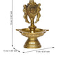 eCraftIndia Gold-Toned Chakra Handcrafted Brass Diya With 5 wicks | Swadesiicart
