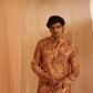 Brown Modal Silk Designer Printed Men's Kurta Set - Mahotsav