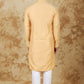 Bluesaanchi Men's Handloom Embroidered Bisque Kurta Set | Swadesiicart