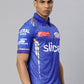 playR Men Printed Polo Collar Dri-FIT MI Official Match Jersey T-shirt IPL, T20 | Swadesiicart