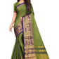 Vamika Banarasi Cotton Silk Weaving Green Saree (DOCTOR MOR GREEN) | Swadesiicart