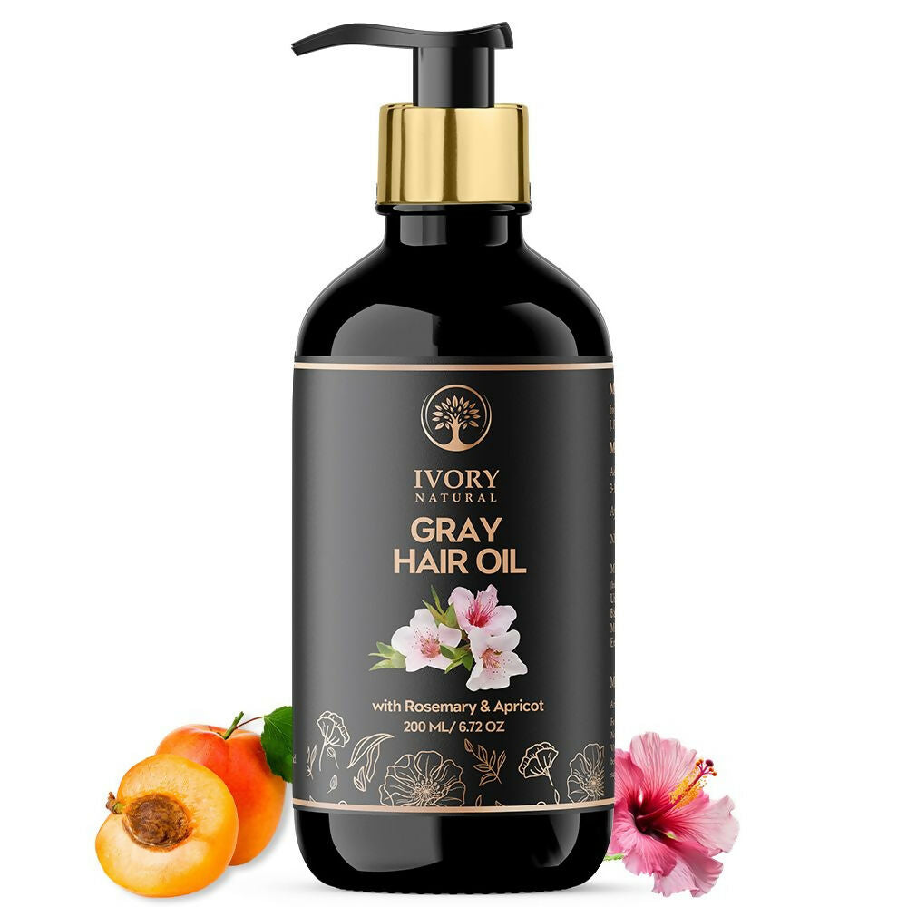 Ivory Natural Gray Oil Restore Natural Black Hair And Shine | Swadesiicart