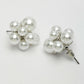 NVR Women's White Pearl Silver-Plated Circular Studs Earring | Swadesiicart