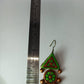 Terracotta Light Green and Gold Tribal Theme Necklace Set with Ear Hangings