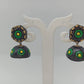 Terracotta Small Jhumkas With Studs-Black