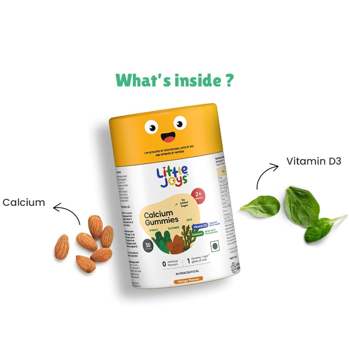 Little Joys Calcium Gummies for Kids (2+ years) -Mango Flavor - Swadesiicart