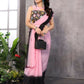 Aafreen Partywear Designer Baby pink Georgette Fancy Saree