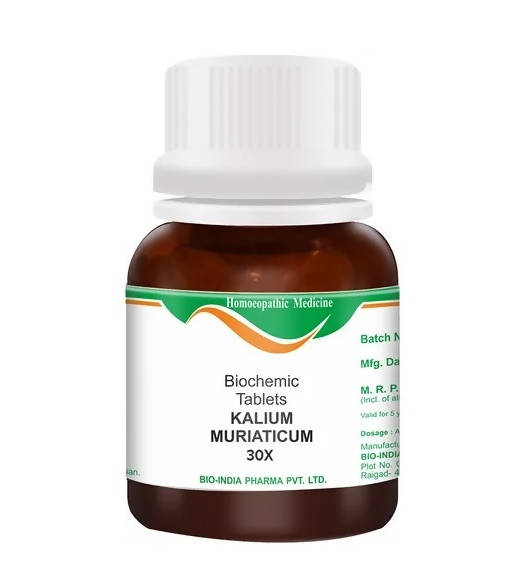 Bio India Homeopathy Kalium Muriaticum Biochemic Tablets | Swadesiicart