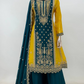 Lorenvalley Fashion Yellow and Rama Chinon Embroidery With Sequince Work Salwar Kameez Stitched | Swadesiicart
