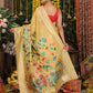 Shree Shyam Fashion Linen Cotton Yellow Saree