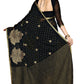 Mimosa Women's Banarasi Chiffon Black Saree | Swadesiicart