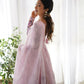 Joban Fashion Pink Kurta Set Organza Sequin Embroidery Work - Swadesiicart