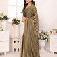 Designer Partywear Black & Silver Georgette Fancy Saree - Satrangi | Swadesiicart