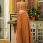 Janasya Brown Georgette Embellished Co-Ords - Swadesiicart