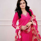 The52 Pink Women's Beautiful Viscose Silk Fabric Embroidered Work Straight Kurta Pant and Dupatta Set - Swadesiicart